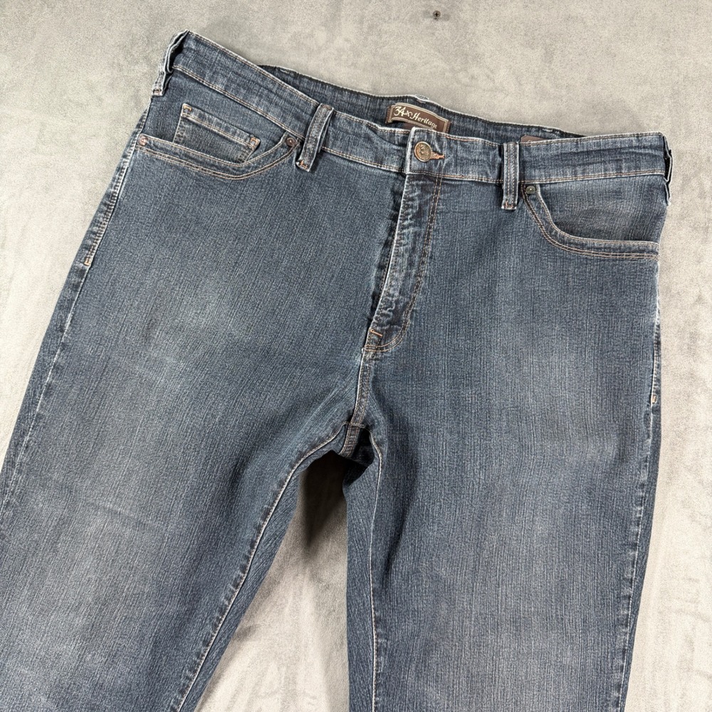 34 Heritage Charisma Jeans Mens 38x32 Dark Wash Comfort Rise Straight Leg Blue